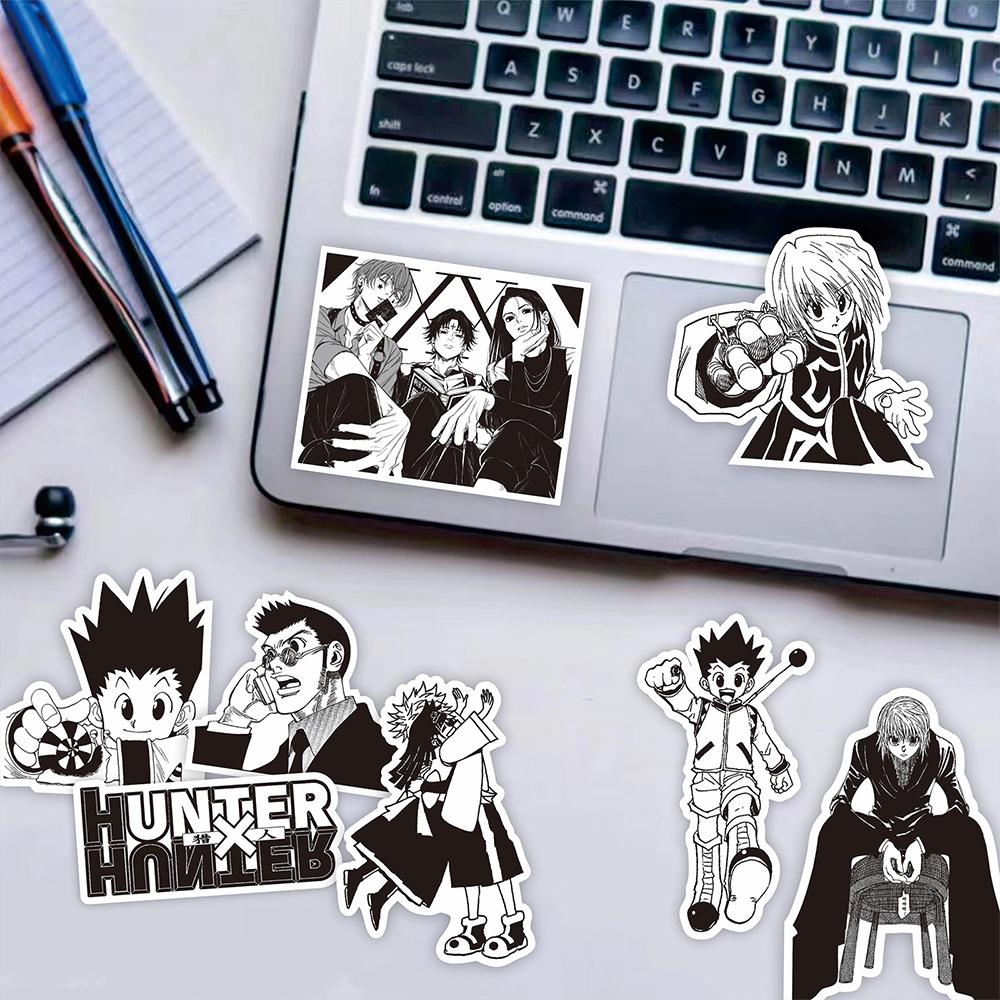10/30/70 Stück Schwarz-Weiß Anime Hunter×Hunter Aufkleber Coole Graffiti Decals für Handy Koffer Notizbuch Kinder DIY Aufkleber Spielzeug