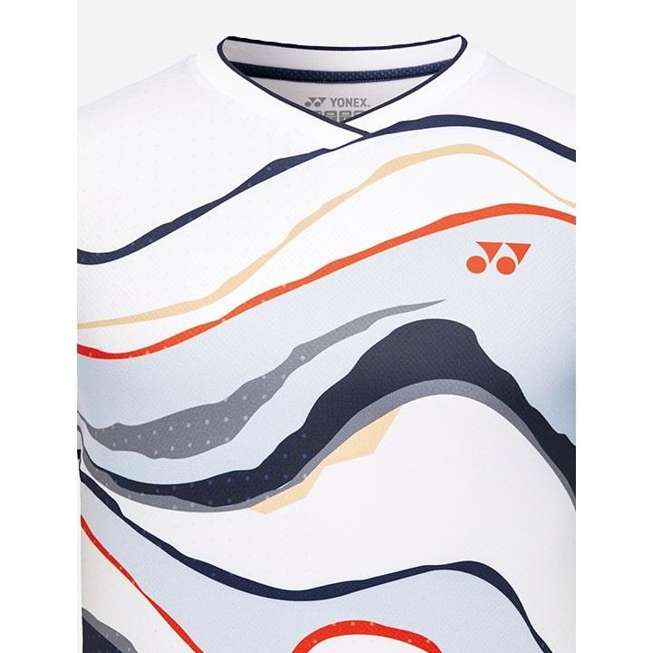 YONEX 241Ts019M White Men'S Curved Line Gaming Wear