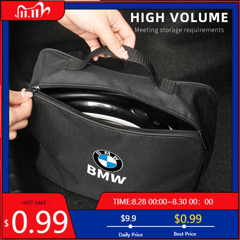 BAAX1 Car Sticker 2026 For BMW EV Car Charging Cable Storage Box Charger Cables Carry Bag Trunk Organizer For BMW X3 X5 M5 M3 E46 E90