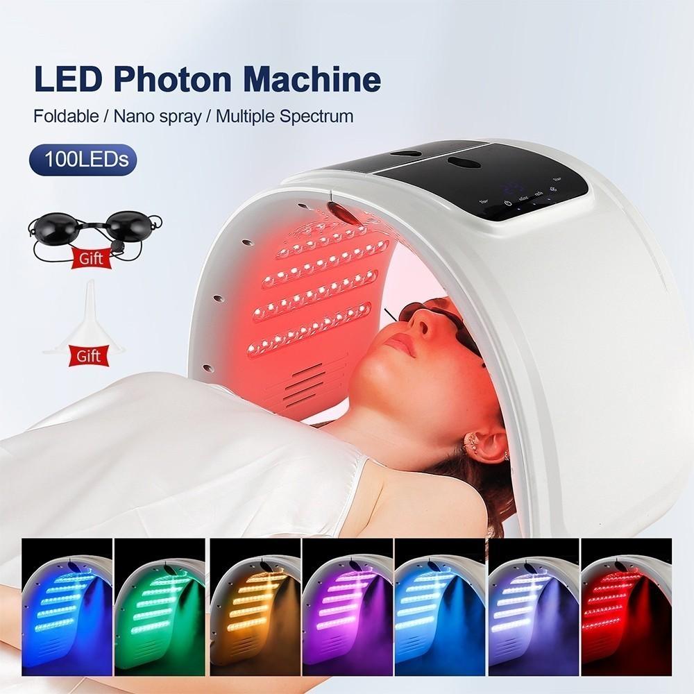Multiple Spectrum Irradiation Facial Light Therapy Beauty Device Foldable LED Photon Machine Spray Skin Care Machine