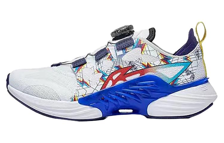 Li Ning YOUNG Cyan Cloud 2.0 Leather, Textile Low top Kids Running Shoes White Blue YKFT058-7 35