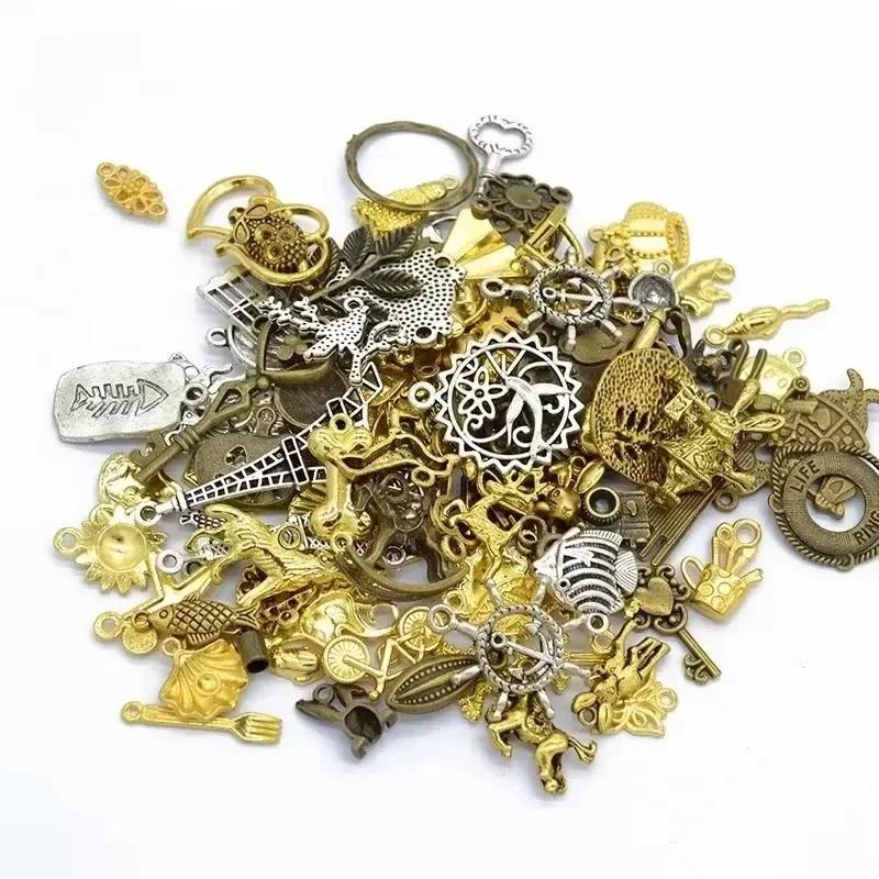 30/300PCS Mixed Vintage Metal Silver Animal Birds Charms Beads DIY Bracelet Pendant Neacklace Accessories Jewelry Making Finding