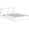 Bed Frame with Storage Space Artisan Oak Finish 150 x 200 cm