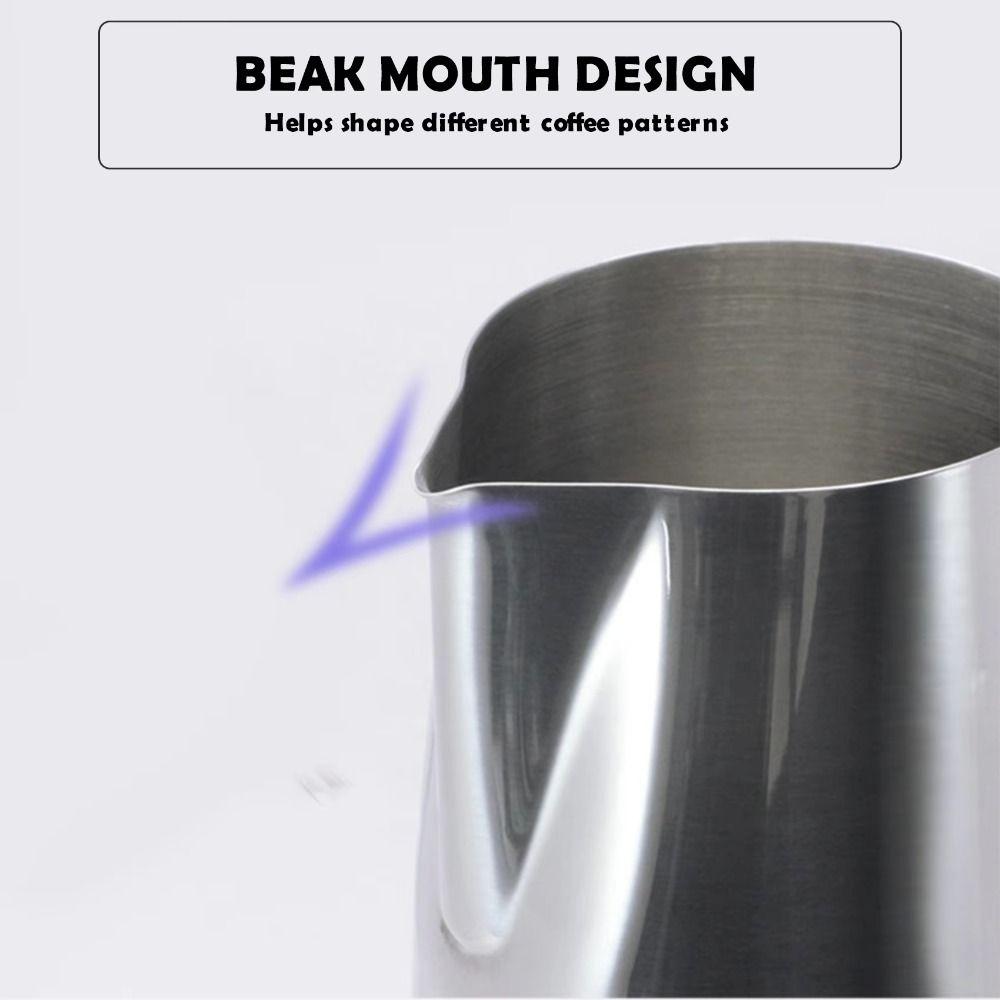 Temperature Sensing Latte Art Cup Accurate Scale Milk Frother Jug Latte Art Jug  Barista Use