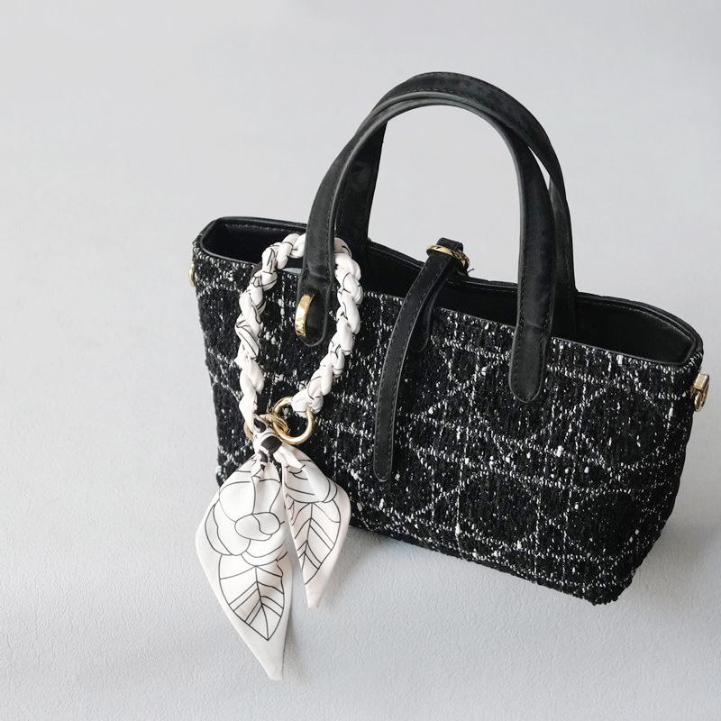 New Fashion Spring Woman Handbag Accessory Part Chains Detachable Replacement Floral Print Silk Strap Women DIY Chain Bag Handls