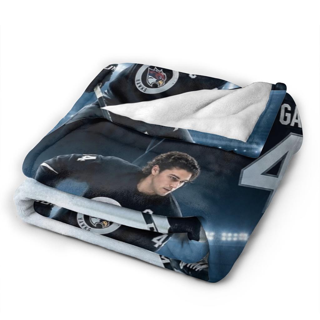 Off Campus Garrett Grahams 44 Briar University Hockey Flannel Throw Blankets Blankets for Bed Car Super Soft Bedding Throws,
