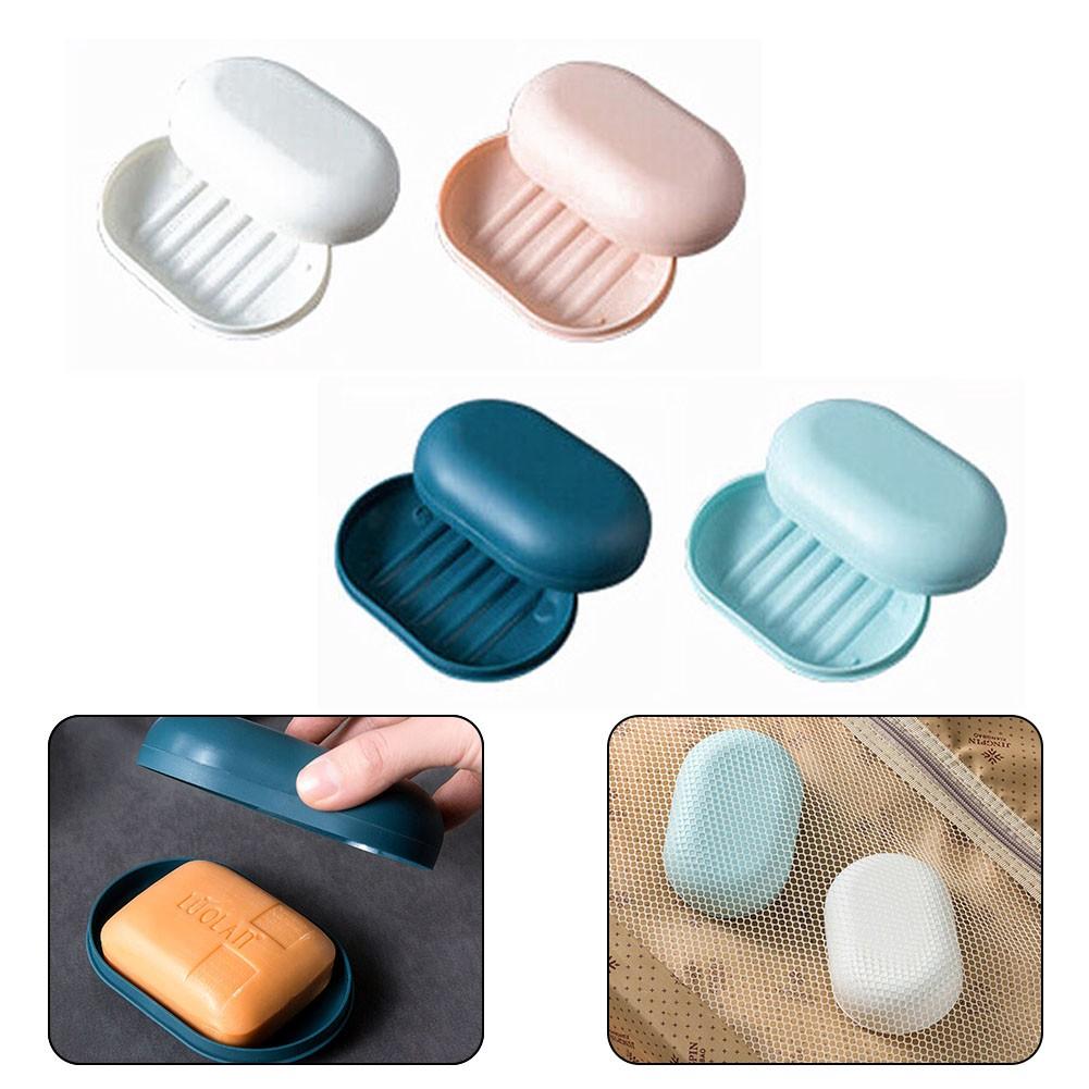 PP Material Soap Dish Portable Sealed Shower 11.2*7.5*3.8