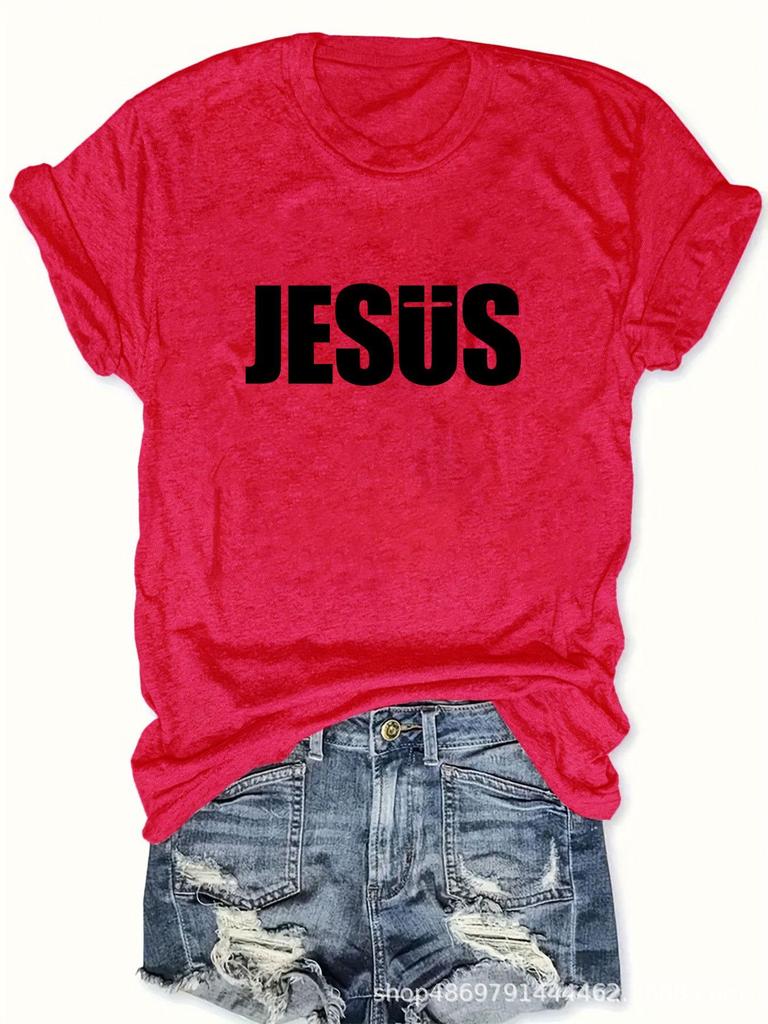 Women's Fashion Round Neck T-Shirt for Cross-Border Trade