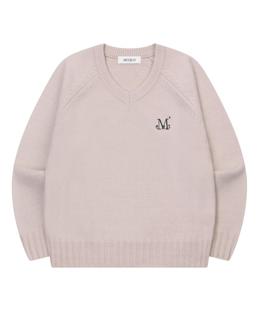 Mucent Noir Raglan V-Neck Knit (3 Colors)