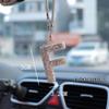 Rhinestone Bow Polymer Clay Car Rearview Mirror Hanging Ornament
