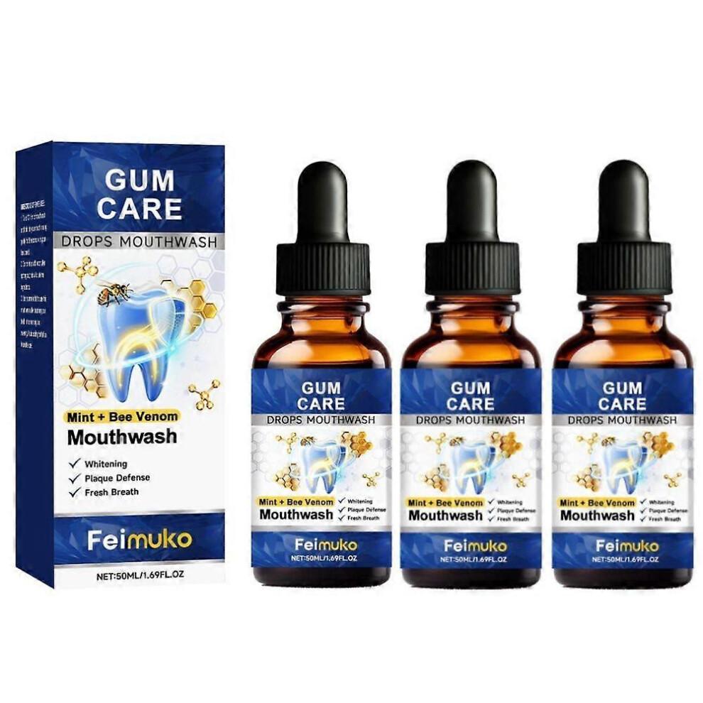 (3pcs)Per Collutorio Concentrato Collutorio al Veleno d'Ape Menta Gocce Collutorio alla Menta Senza Fluoro Con Essenze Naturali