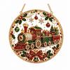 Acrylic Christmas Hanging Ornament with Gold Toned Chain and Rhinestone Accents