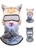 3D Cat Animal Ski Balaclava Ski Mask with Ears,Suitable for Music Festivals,Raves,Ski,Halloween or Party Outdoor