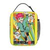 Saiki Kusuo Chibi Insulated Lunch Bag Large Reusable Cooler Bag Tote Lunch Box College Picnic Men Women