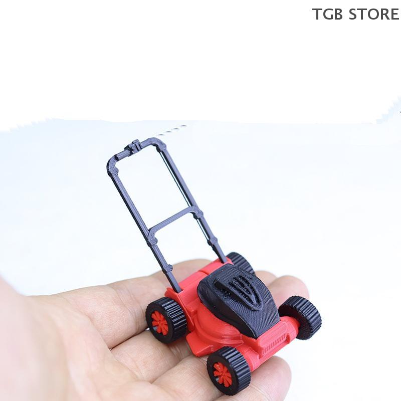 1 Pcs 1:12 1:18 Dollhouse Lawn Mower Model Miniature Furniture Accessories Simulation Children's Garden Mower Toy Repair Tool