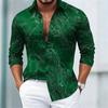 Marble Pattern Long Sleeve Shirt, Stylish Men's Casual Wear