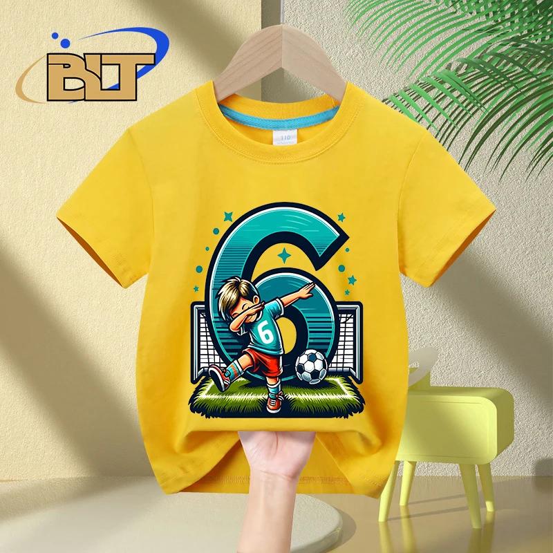 6yearold boy birthday Tshirt summer cotton shortsleeved kids top birthday gift