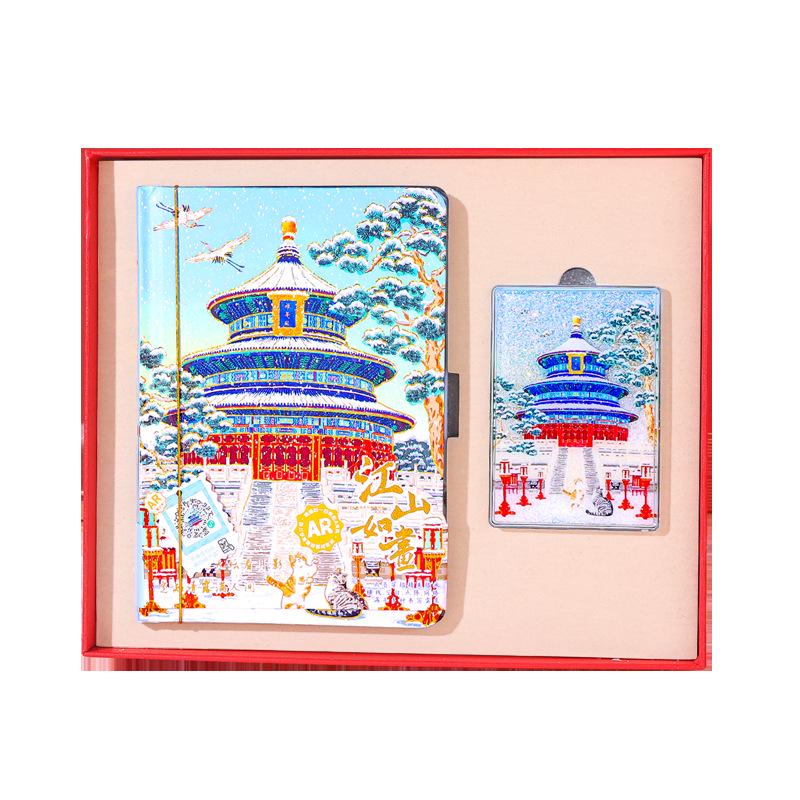 Forbidden City & Summer Palace Journal Set with Temple of Heaven Sand Magnets - Chinese Souvenir Gift