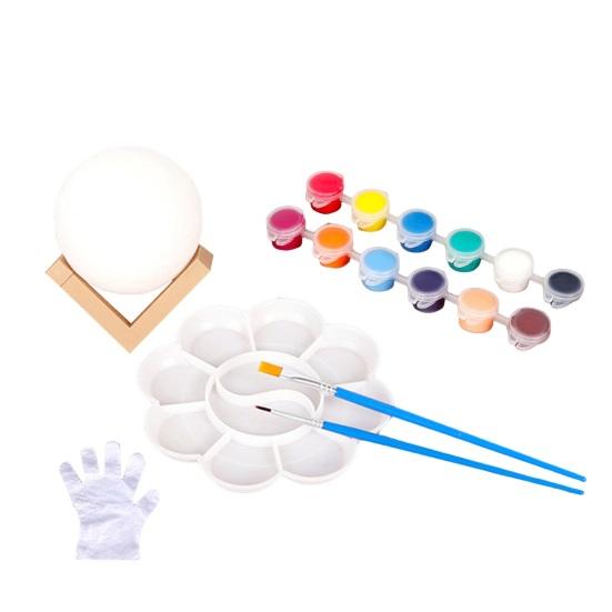 

Набор для рисования лунной лампы для детей 4-12 лет, набор для самостоятельного изготовления ночника с 2 кисточками для рисования, художественные принадлежности, креативный подарок на день рождения 8 cm