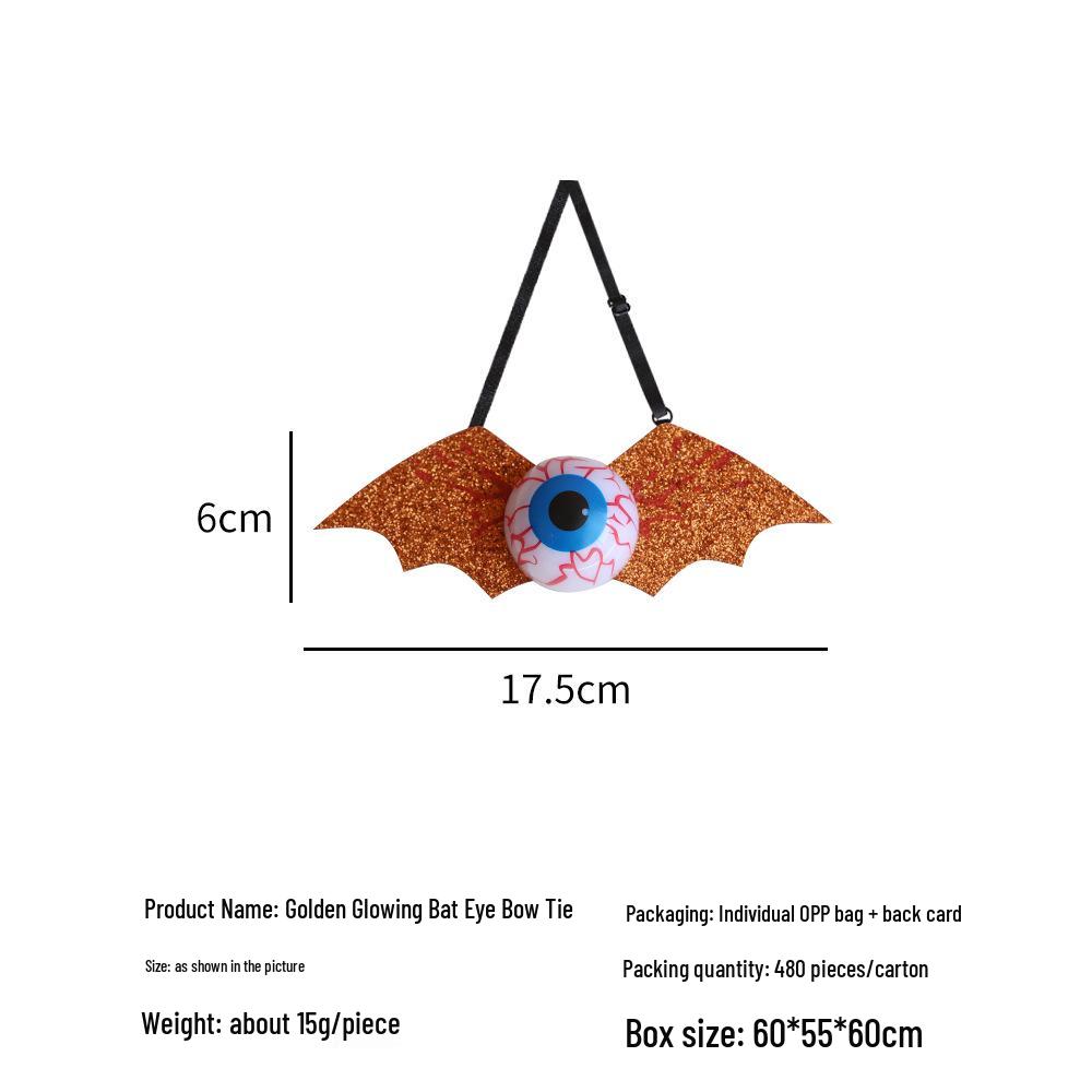

New Halloween Luminous Bow Tie - Ghost Festival Masquerade Party Decoration with Pumpkin & Skull Design One Size