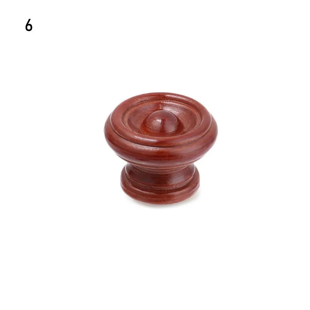 Wooden Retro Cabinet Dresser Drawer Knobs Single Hole Cupboard Handle with Screw Wardrobe Pulls Handle Furniture Hardware