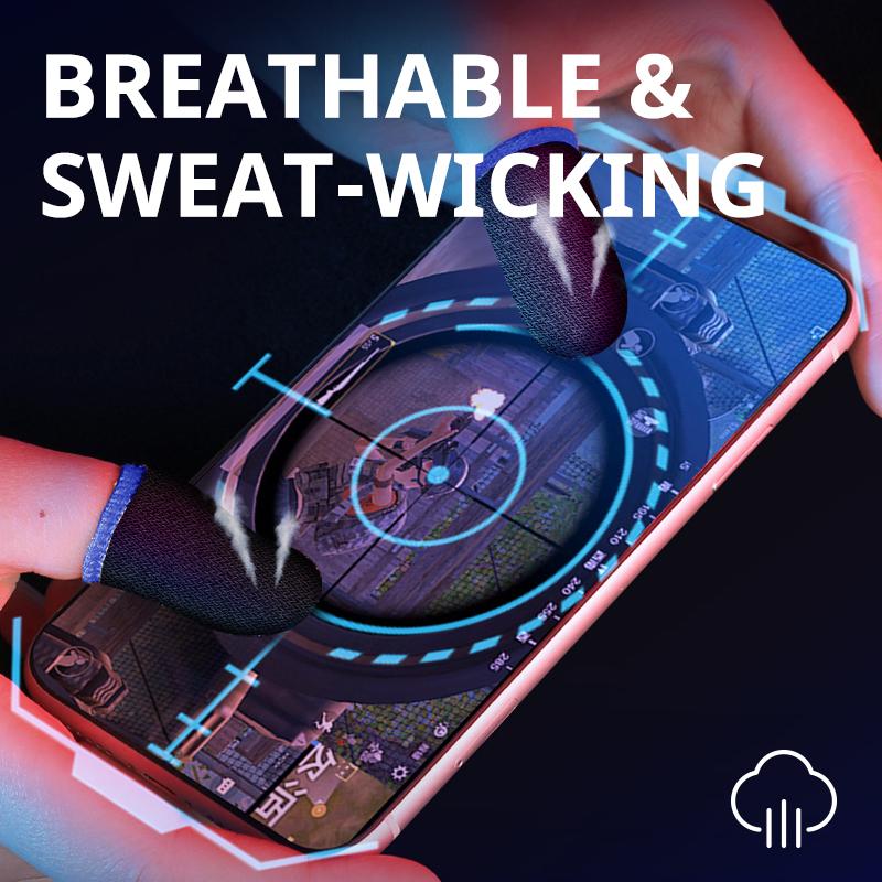 20pair 40pcs Fingertips For Game PUBG Mobile Anti Slip Finger Glove Game Controller Finger Sleeve For Touch Screen Mobile Gaming