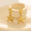 Fashion Starfish Drop Earrings for Women Girls Star Shaped Dangle Statement Earrings Summers Holiday Beach Jewelry Gift