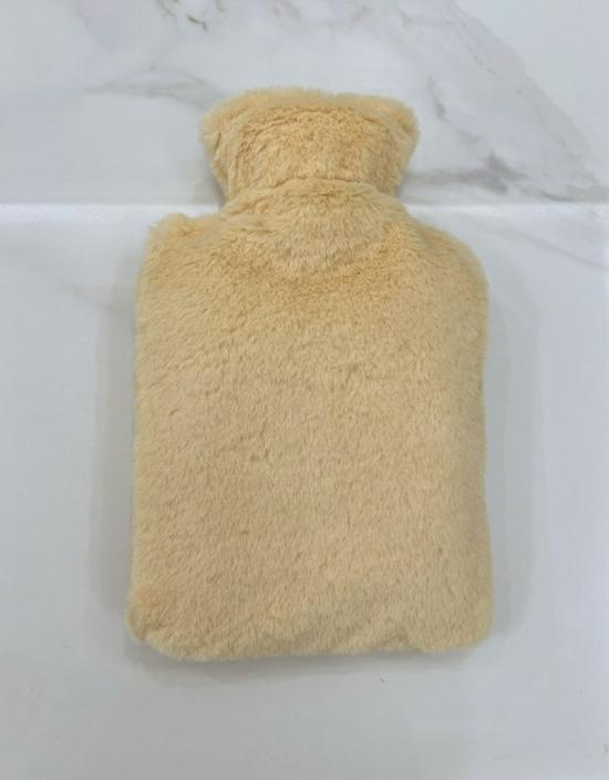 Faux Rabbit Fur Hot Water Bottle - Pour-In, Hand Warmer, Long-Lasting Heat, Large Capacity