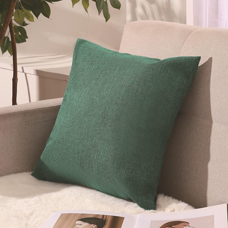 

Подушка из льна в скандинавском стиле, для гостиной, дивана, прикроватная, однотонная, домашняя, со съемным и моющимся чехлом 45 * 45cm pillowcase (without core)