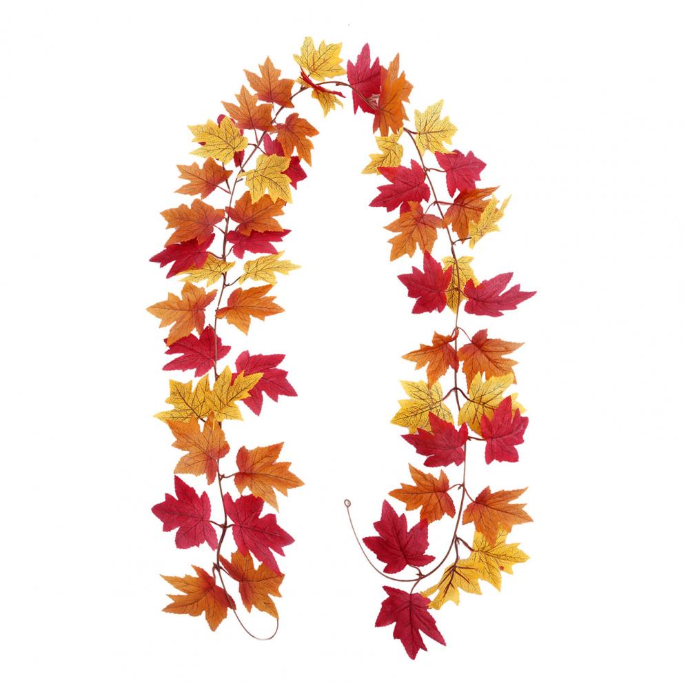 1/2Pcs 175/200CM Fall Maple Leaf Garland Indoor Outdoor Hanging Artificial Leaves Plants Vine Porch Decoration