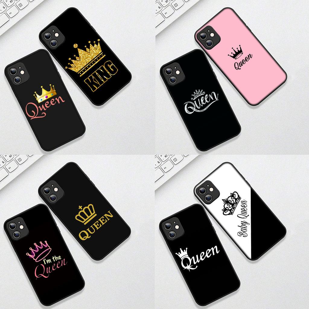 Cover for Samsung Galaxy Note 20 9 8 S8 S10 S9 Plus A54 A33 A21S A31 M21 S10E A17 Coque Phone Case Crown King Queen Princess