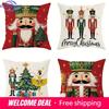 Christmas Nutcracker Pillowcase Merry Christmas New Year Gift Home Bedroom Room Decoration Sofa Cushion Cover
