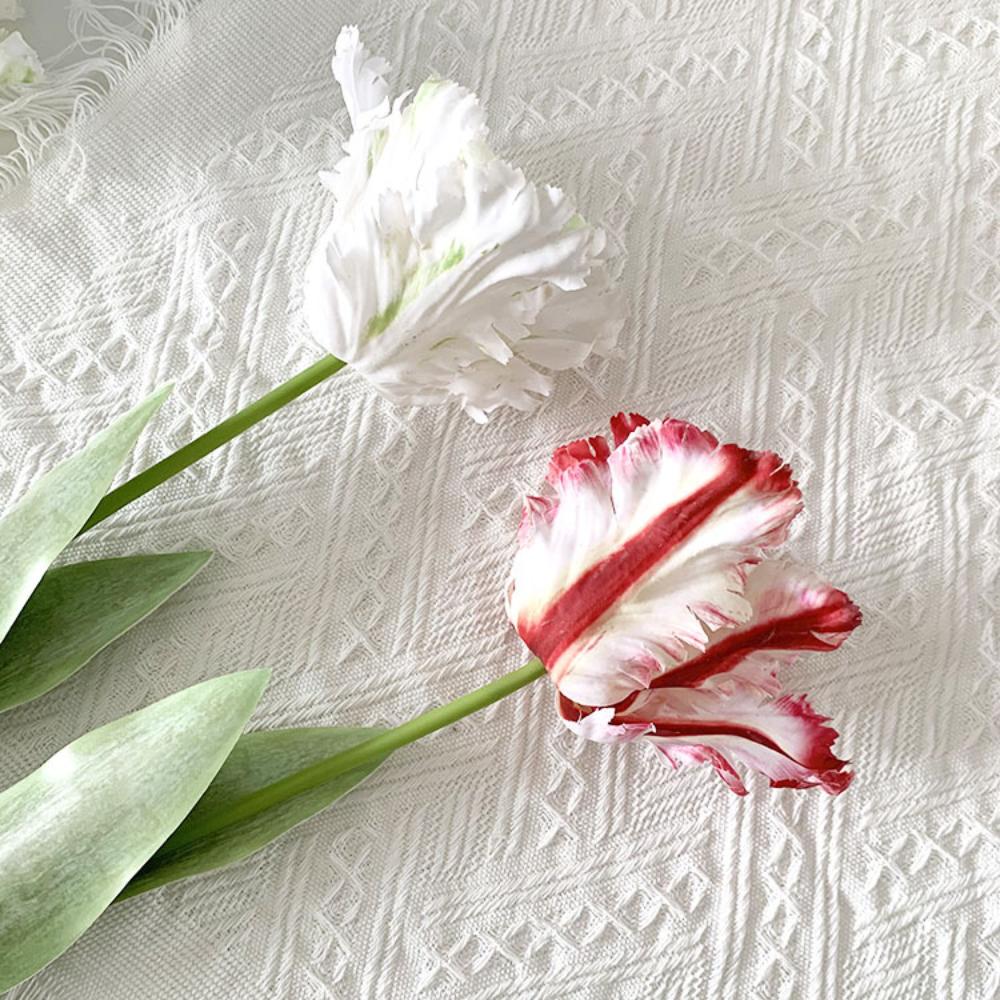 Luxury 3D Parrot Tulip Branch 1PC Real Touch Artificial Flowers for Wedding Fake Tulips Bridal DIY Bouquet Living Room Ornaments