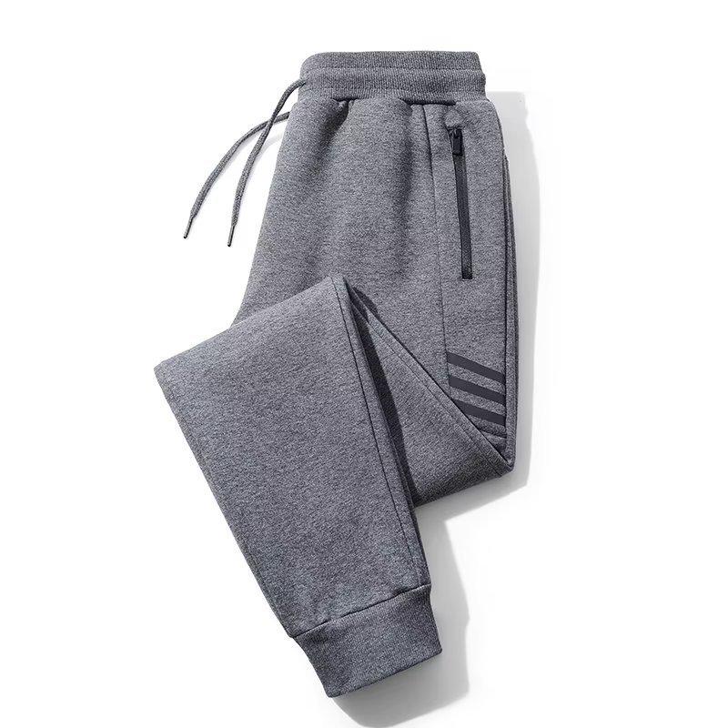 Men's Autumn & Winter Plus-Size Korean-Style Trendy Sweatpants with Velvet