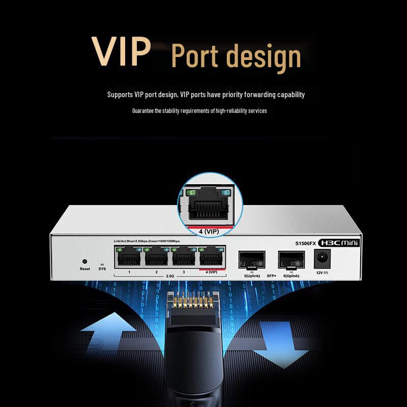 H3C Mini S1506FX 4-Port 2.5G Switch with 10G SFP+
