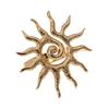 Middle Finger Ring Sun Pattern Open Adjustable Fit Women Ring Stainless Steel Texture Sun God Symbol Energy Vitality Jewelry Gift