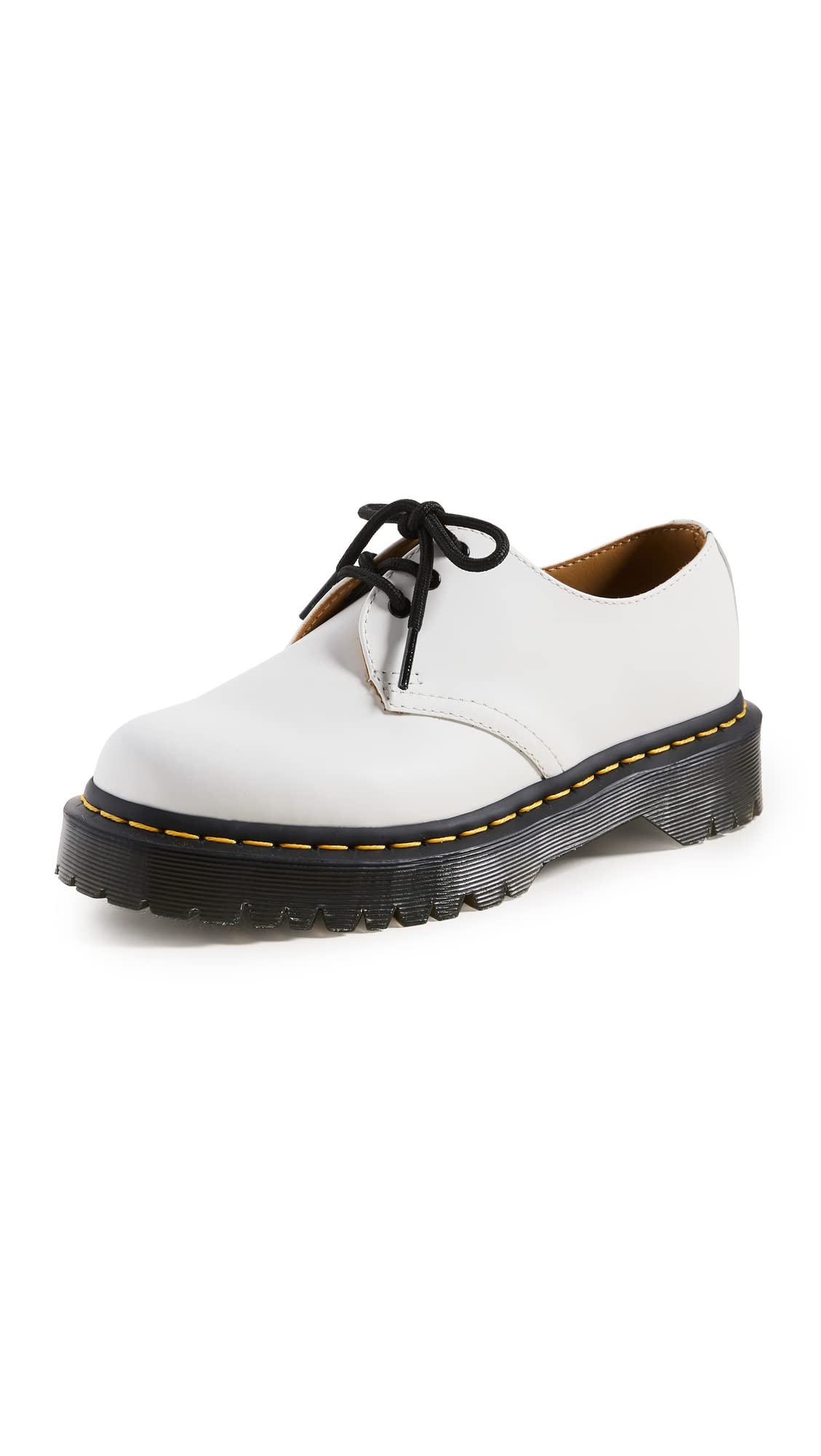 Доктор. Ботинки Martens 1461 Bex с 3 люверсами Гладкие белый