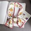 Luxary Brand Design Flower Print Silk Scarf for Women Fashion Hair Headband Foulard Lady Skinny Bag Scarves Neckerchief Tie