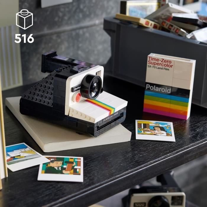 LEGO® 21345 Ideas Aparat Polaroid OneStep SX-70, Model do Budowania dla Dorosłych z Naklejkami