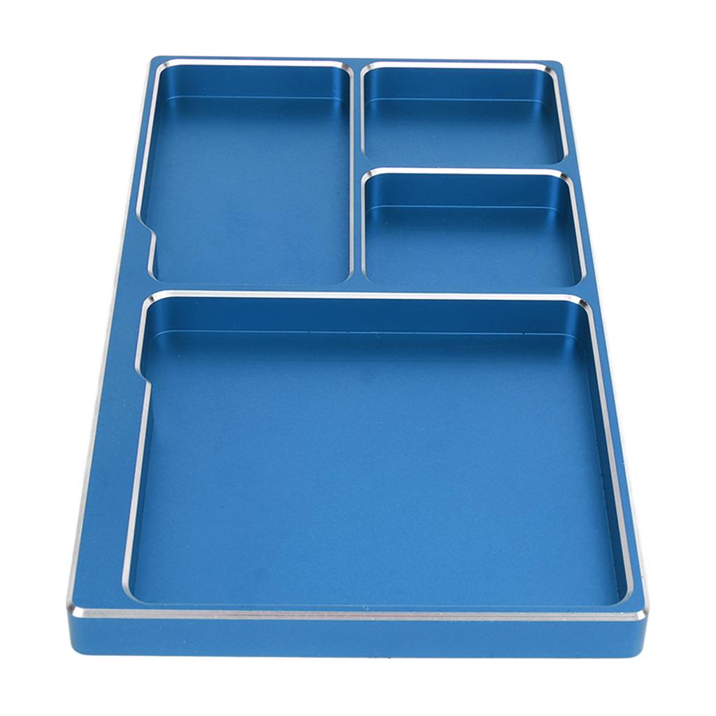 Tavă pentru șuruburi RC Aliaj de aluminiu cu suport magnetic Instrument de reparare RC Disc pentru șuruburi pentru întreținere Exterior