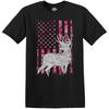 Pink Camo Deer American Flag T-Shirt - Choose Your Color and Size