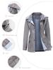 2024 Women's Plus Size Trench Coat with Detachable Hood - Autumn/Winter Collection