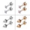 18-Pair Tiny Stud Earrings Star Moon for Triangle Ball Screwback Earrings for Un