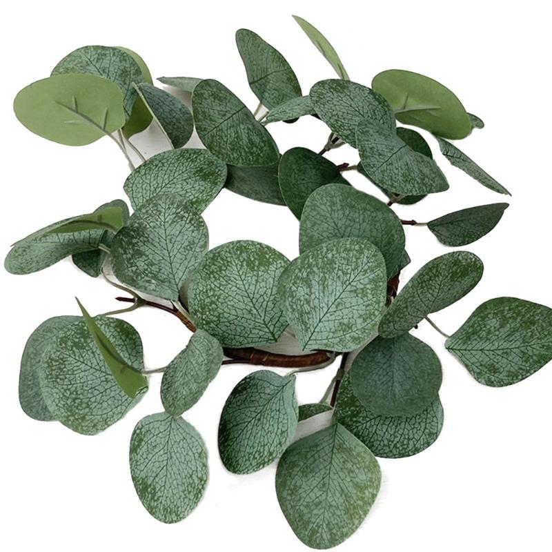 

25cm Garlands Candlestick Silk Artificial Wreath For Candle Holder Window Props Home Party Wedding Table Decoration