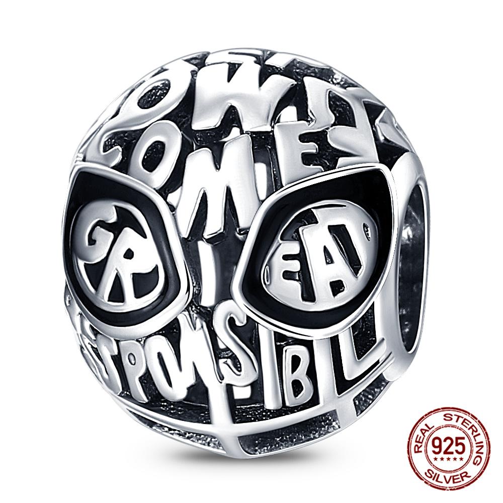 Tree Spirit Cheshire Cat Stitch Bead Giant Dumbo charms plata de ley 925 original Fit Bracelet DIY Jewelry Making Women's Gift