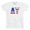 Delta Upsilon Bella + Canvas T-Shirt Verbindung USA Buchstaben *ALLE GRÖSSEN*