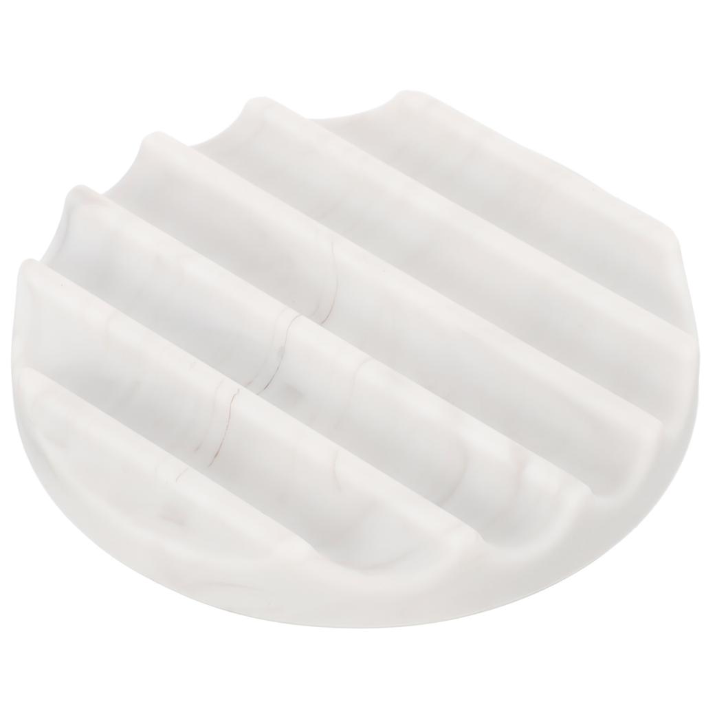 Marble Soap Dish Accessories for Bathroom Silicone Holder Tray Kitchen Asseriories Storage Round Silica Gel Bar Draining