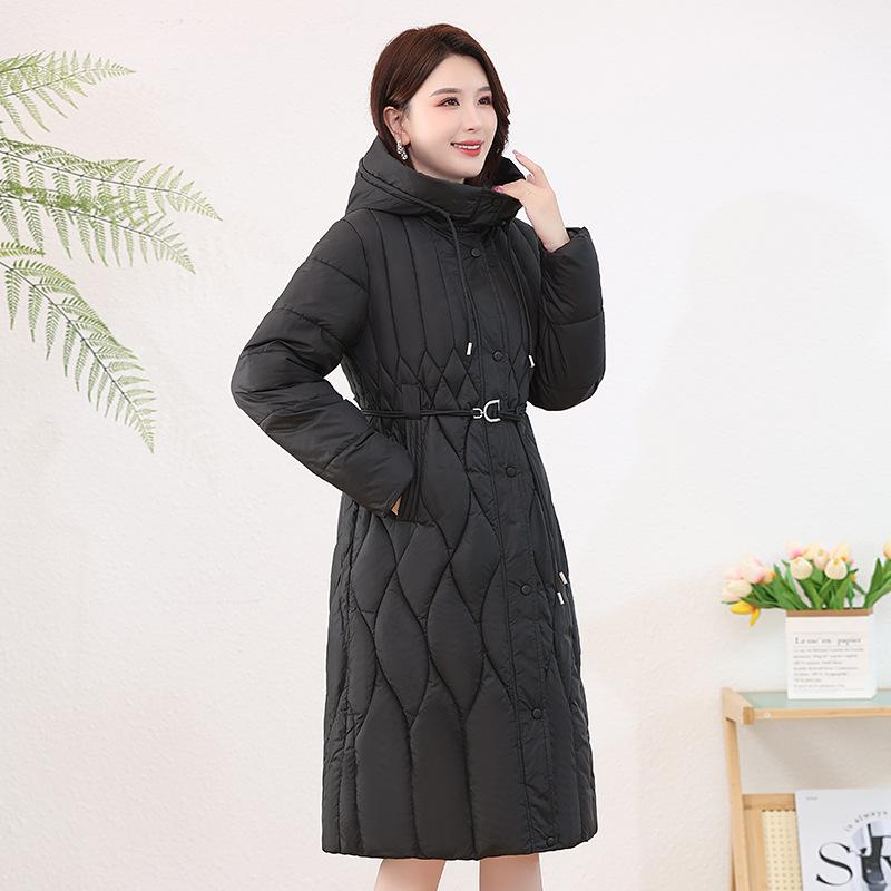 Women's Cotton-padded Clothing Long Foreign Style Middle-aged and Elderly Cotton-padded Clothing Women's Clothing New Thickened Cotton-padded Jacket