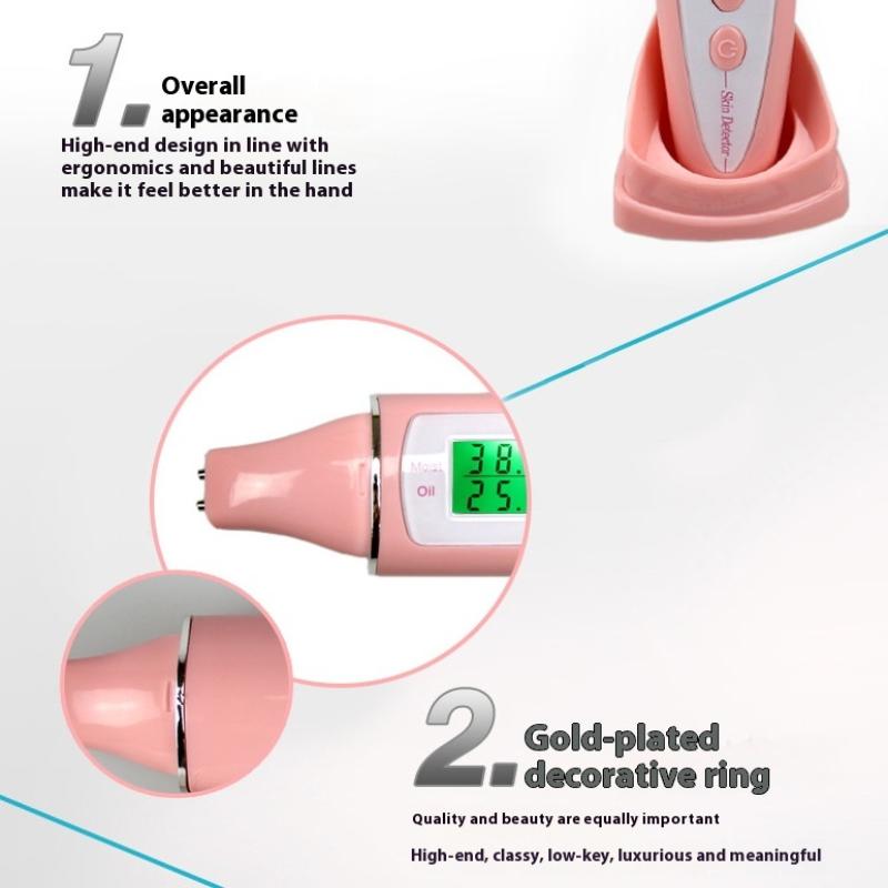 Moisture Test Pen Skin Care Tester Tools Facial Moisture Analyzer Hydration Monitor Waterproof Led Display