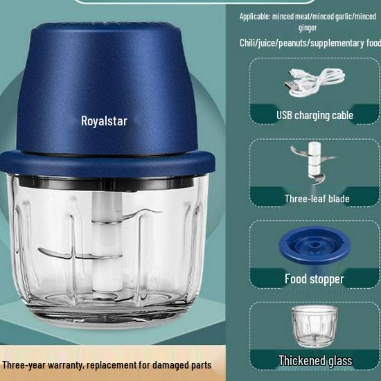 Triturador e Picador de Alho Elétrico de Uma Peça RSD